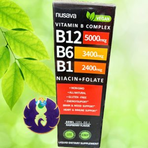 Vitamin B Complex nusava. B12, B6, B1 non gmo all natural gluten free energy support